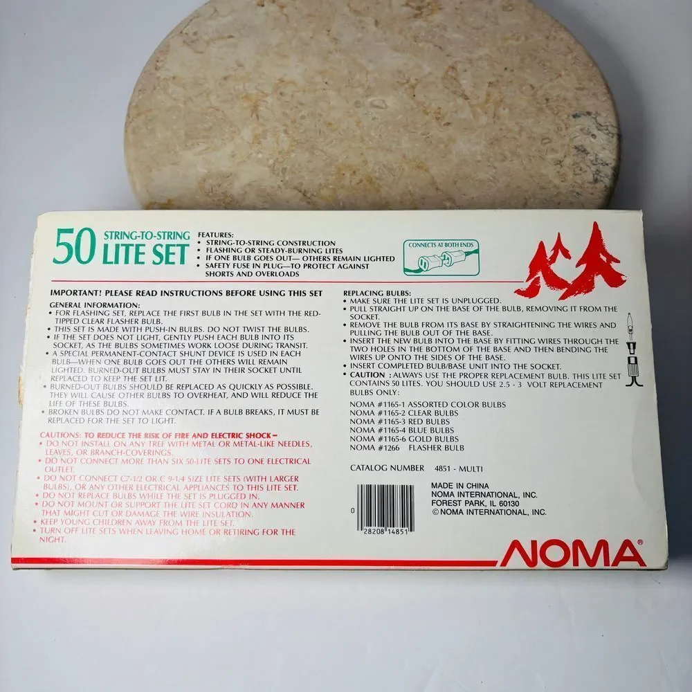 Vintage Noma 50 Lite Set String -To -String Multi-Color Indoor/Outdoor NOS 1 Out